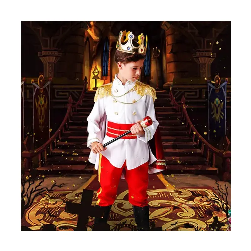 Thumbnail: Costume Cosplay Le dérivPrince pour Enfants, Rouge, Halloween, ixde Carnaval, E