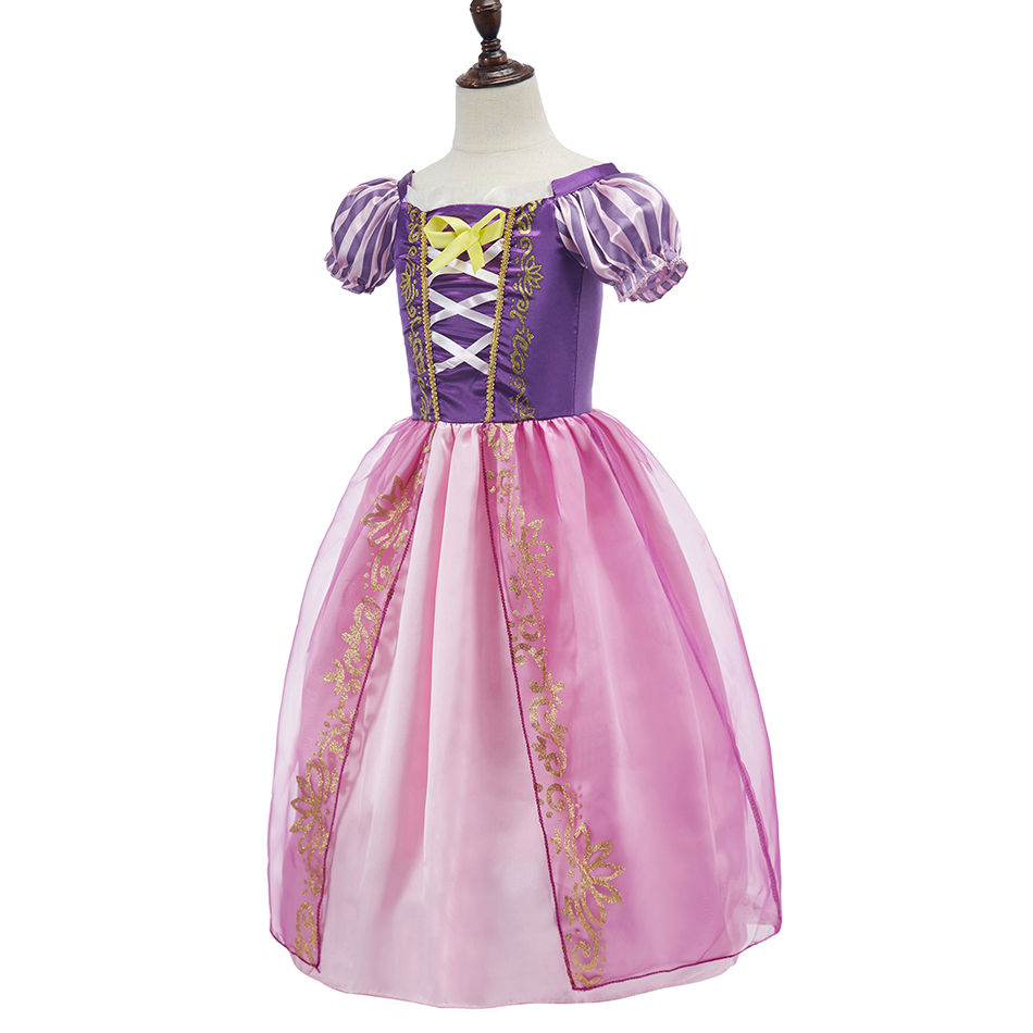 Thumbnail: Rapunzel Dress for Girls Cinderella Belle Dress Up Fantasy Children Birthday Par