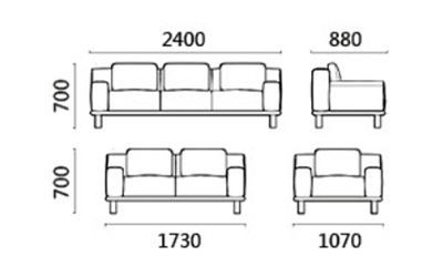 Miniature : Fournisseur de canapés Ensemble de canapés de bureau modernes Mobilier de bureau Canapé de bureau en cuir et bois