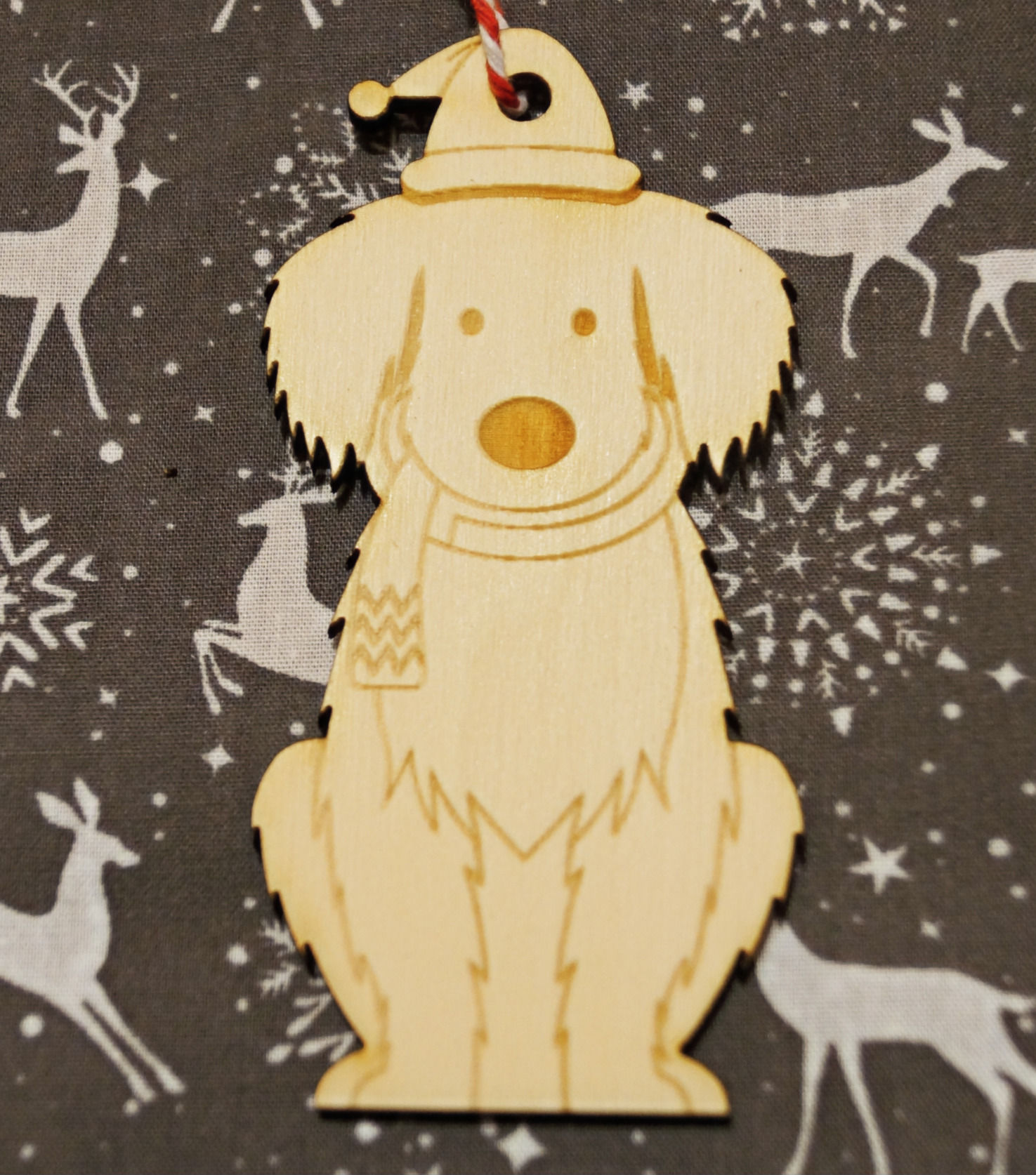 Personalise Winter Dog - Tree Decoration