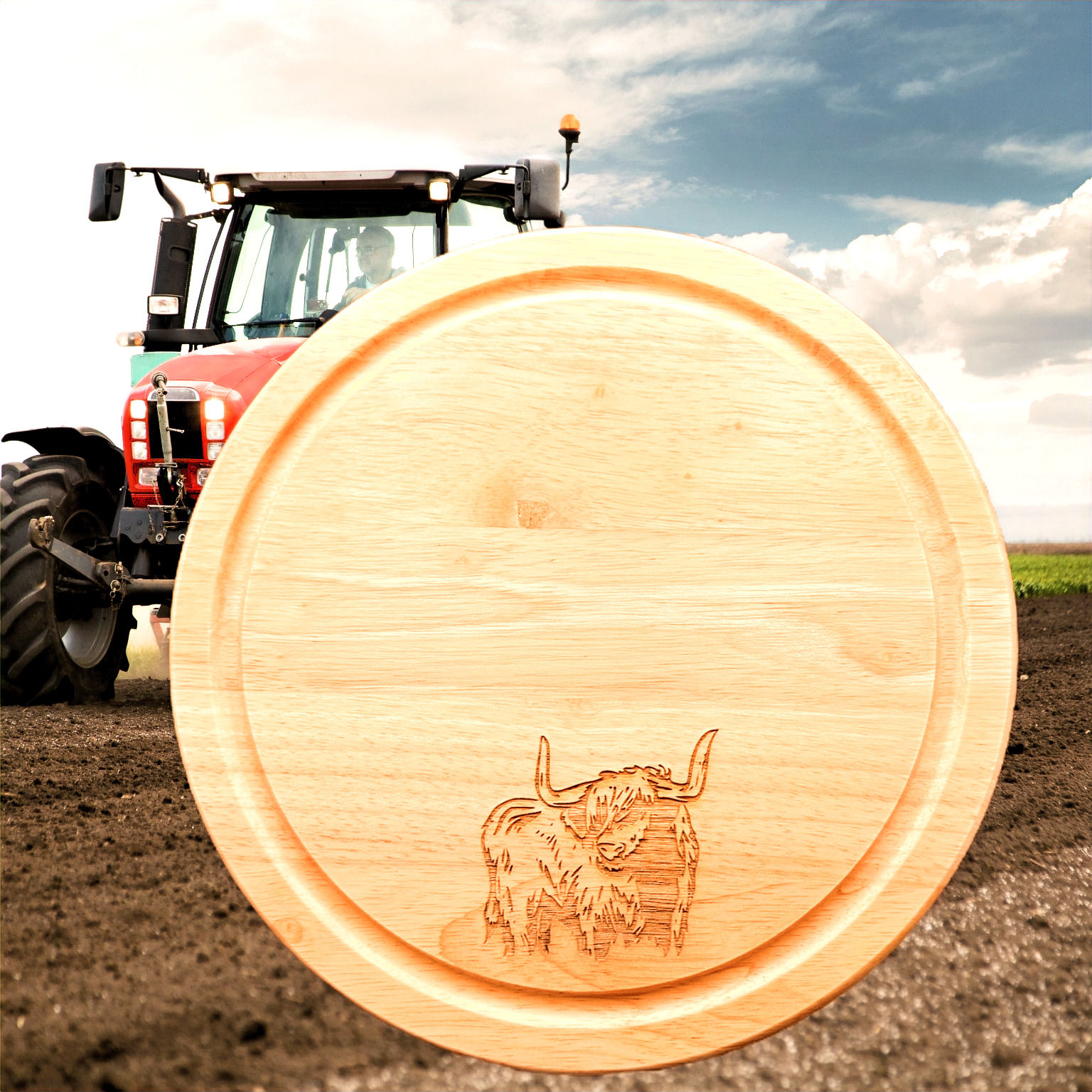 Chopping Board/ Cake Display Board - Highland Cow