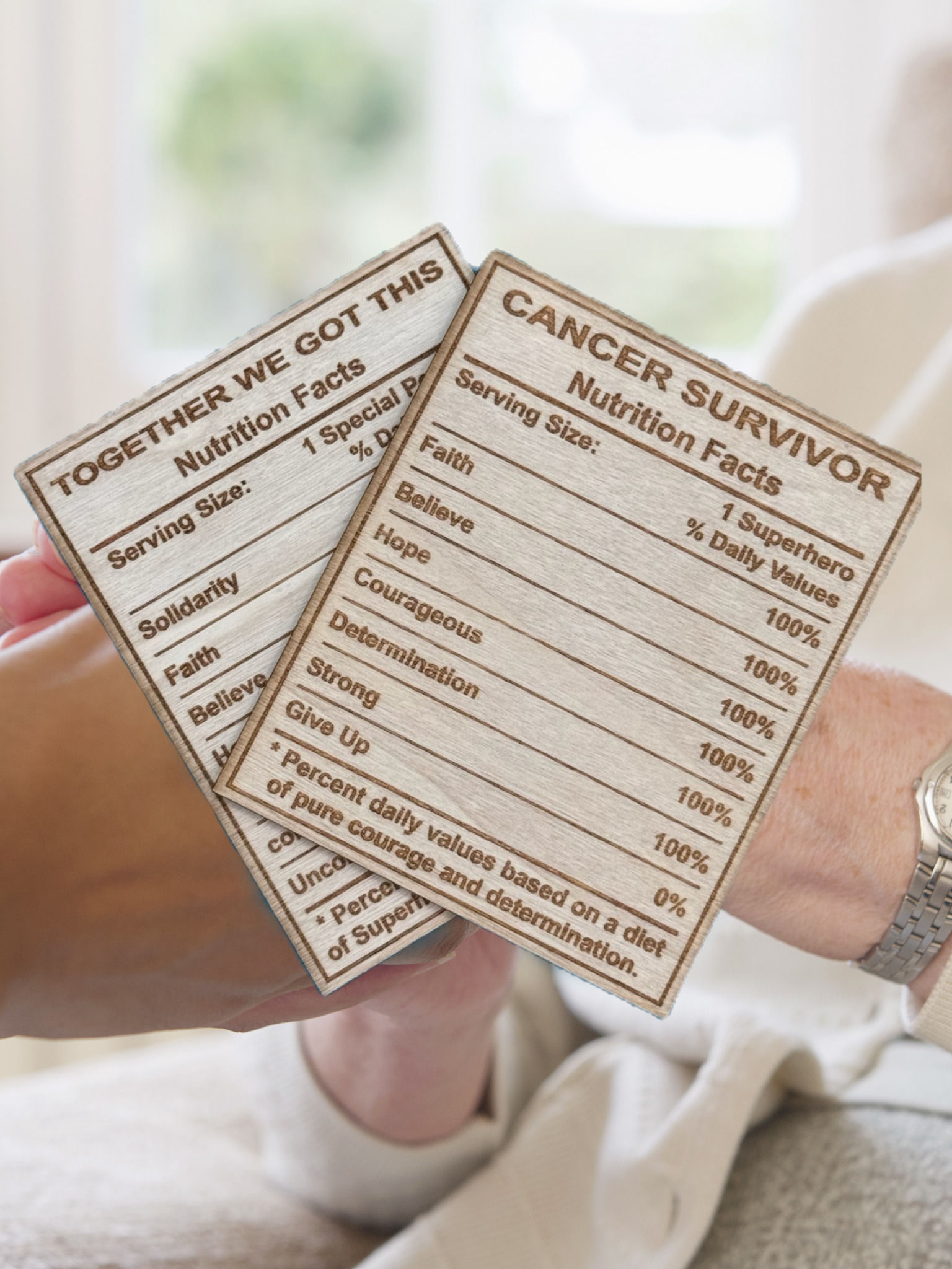 Nutrition Facts For Together We Got This - Wooden Plaque