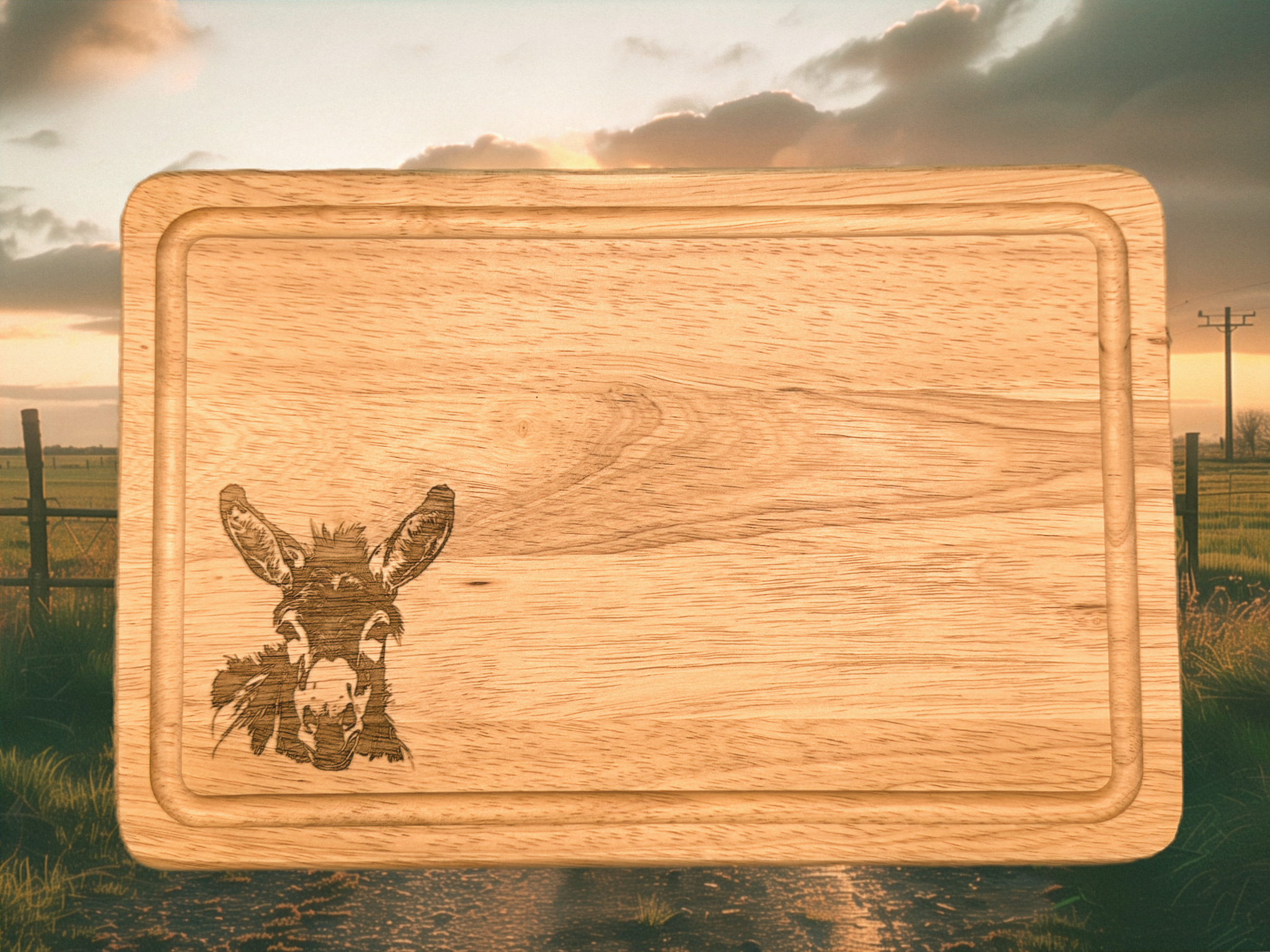 Chopping Board / Cake Display Board - Donkey Head