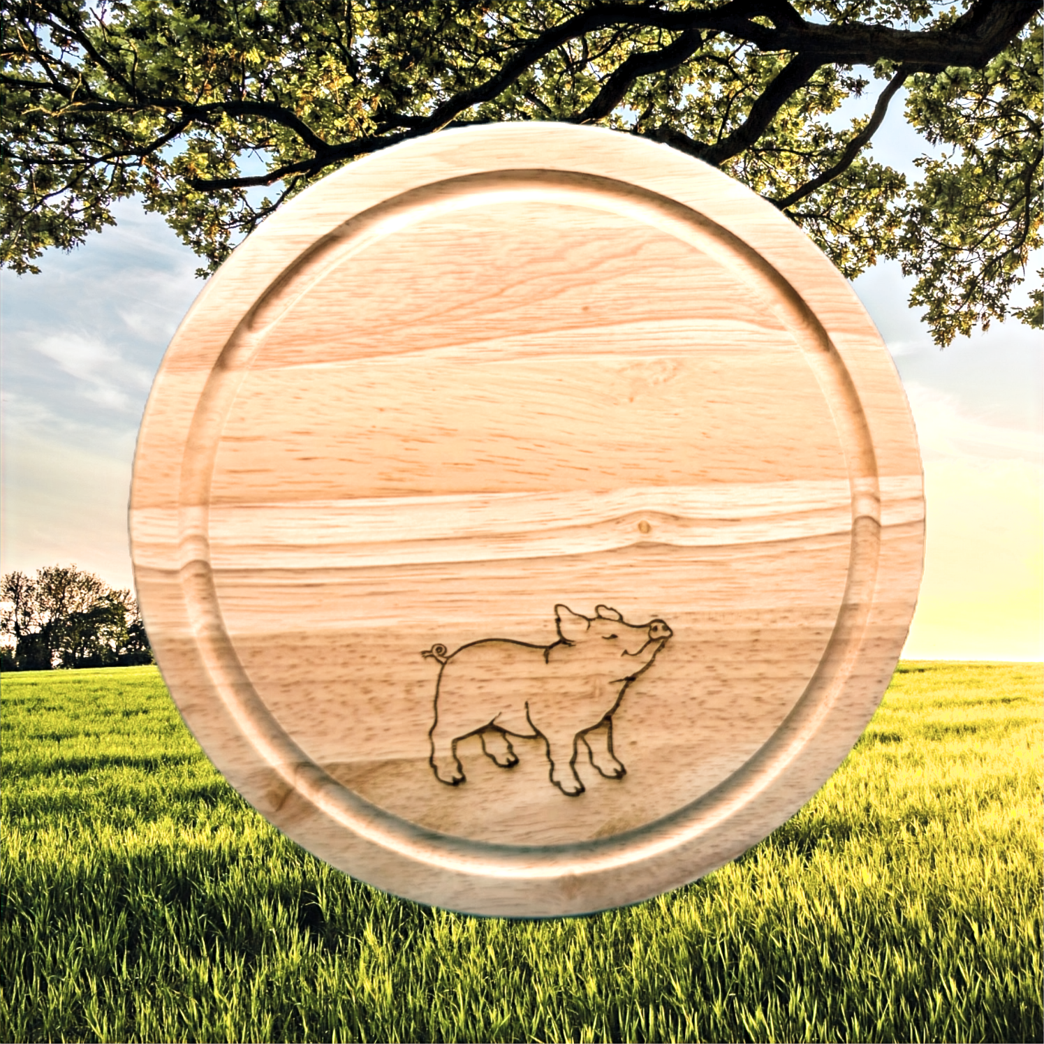 Chopping Board/ Cake Display Board - Pig