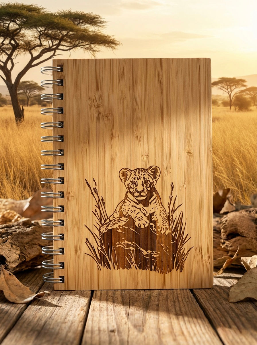 Bamboo Notebook A5 - Tiger Cub