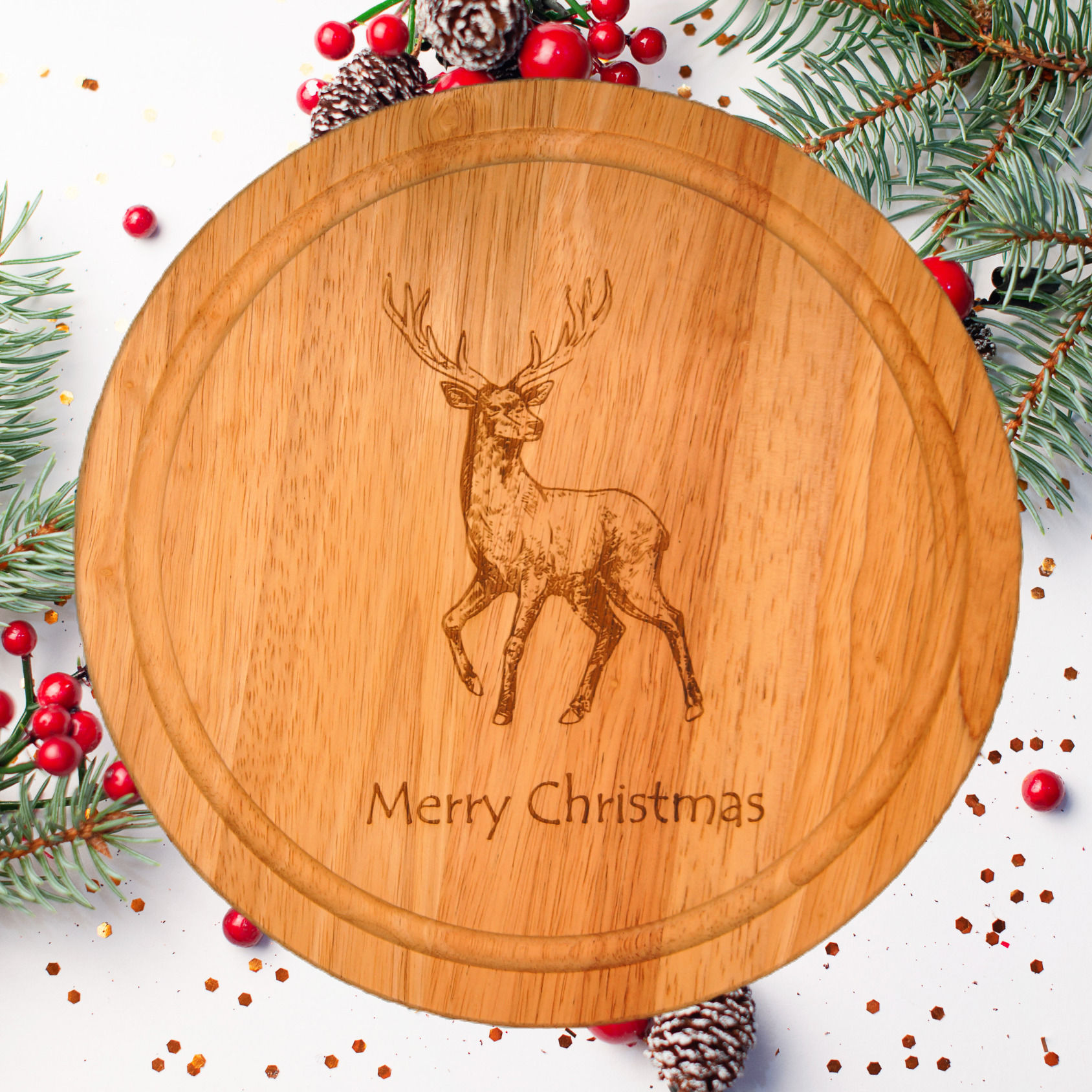 Festive Chopping/Serving Board - Stag
