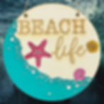 Beach Sign made from wood, hand painted. www.epiclaserdesigns.com