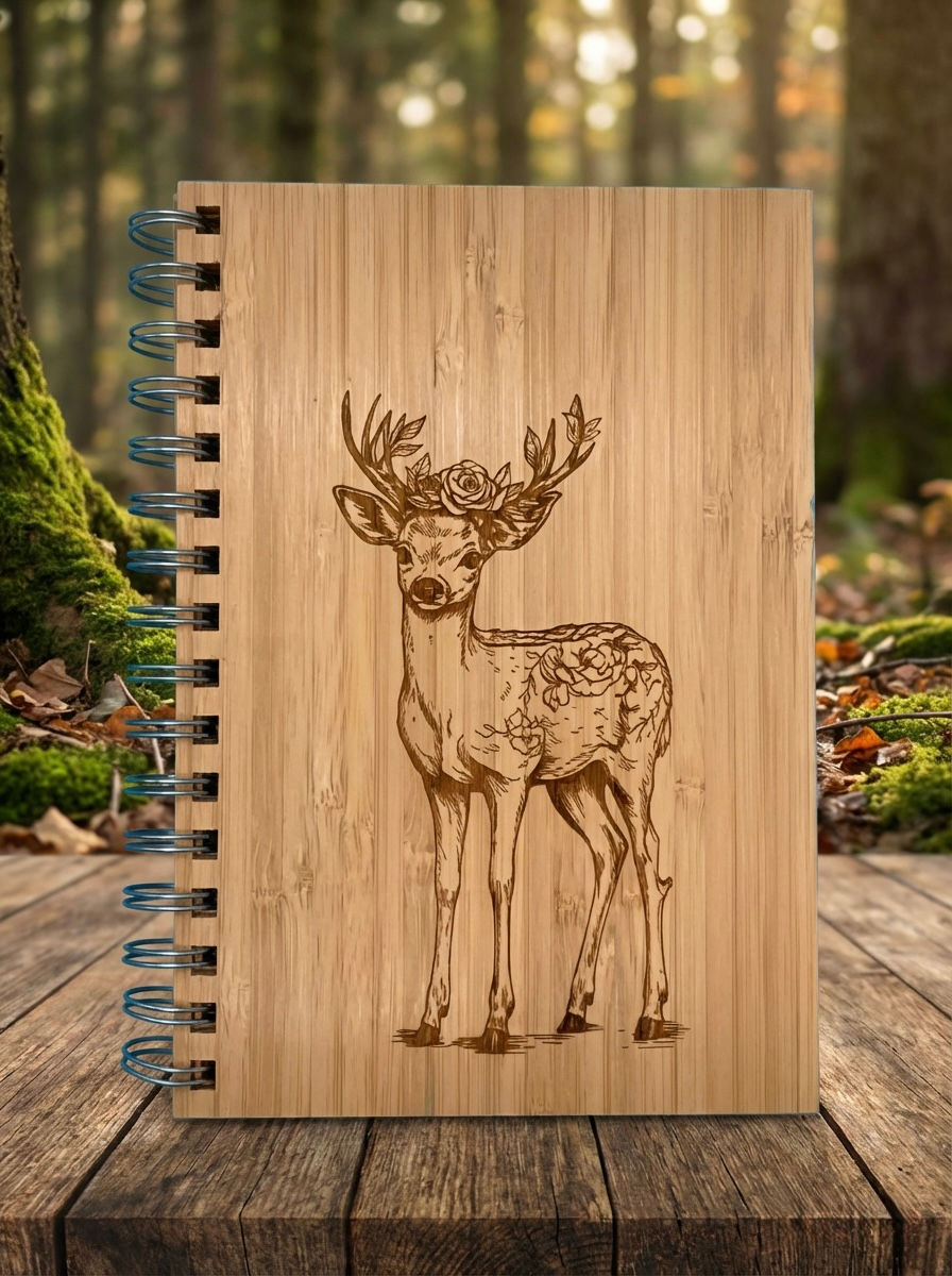 Bamboo Notebook A5 - Young Stag