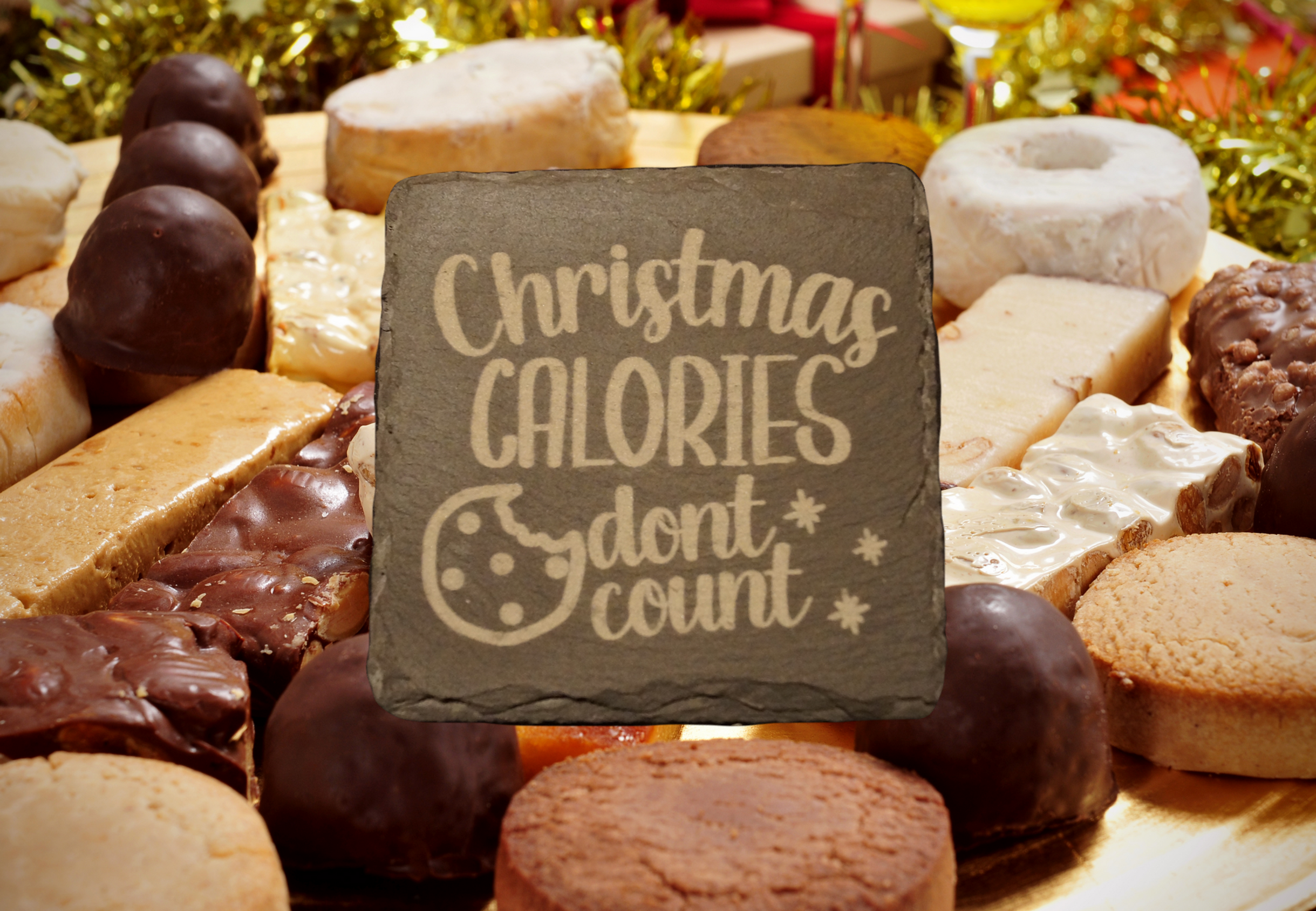 Christmas Slate Coaster - www.epiclaserdesigns.com