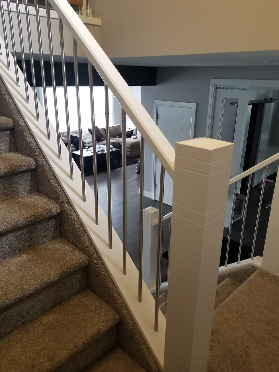 MDF Railing with Circular Spindles