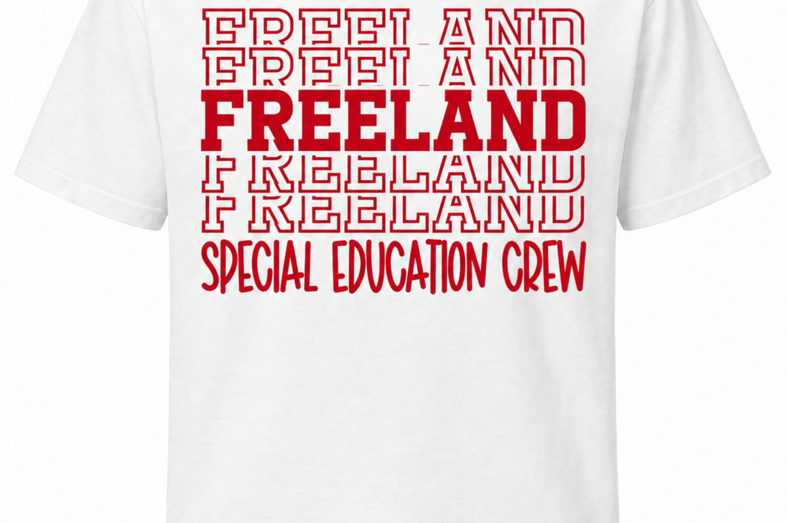 Freeland Special Education plain color t shirt