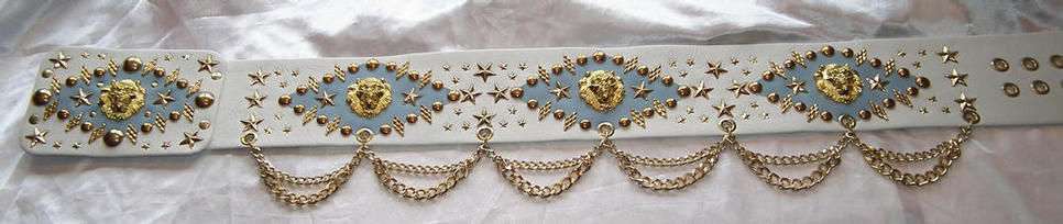 Thumbnail: Elvis Style Pale Blue Starburst Belt