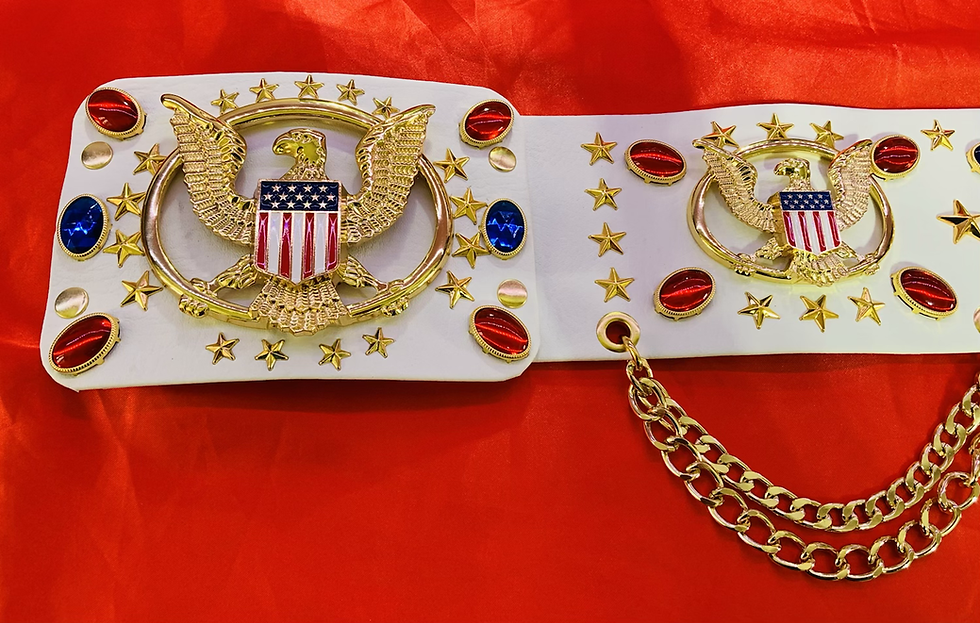Thumbnail: Elvis style Aloha Showcase belt (Larger Eagle Buckle)