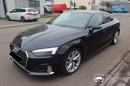 Audi A5 wird begutachtet von einem Kfz Gutachter von Kfz Gutachter 24 Heidelberg für ein Kurzgutachten