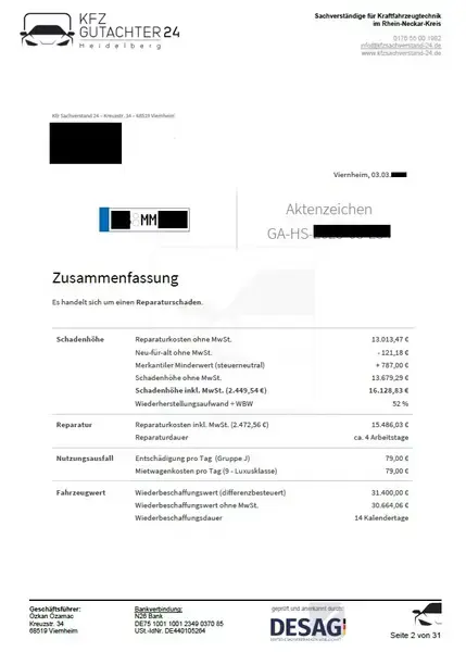 Unfallgutachten von Kfz Gutachter 24 Heidelberg.webp