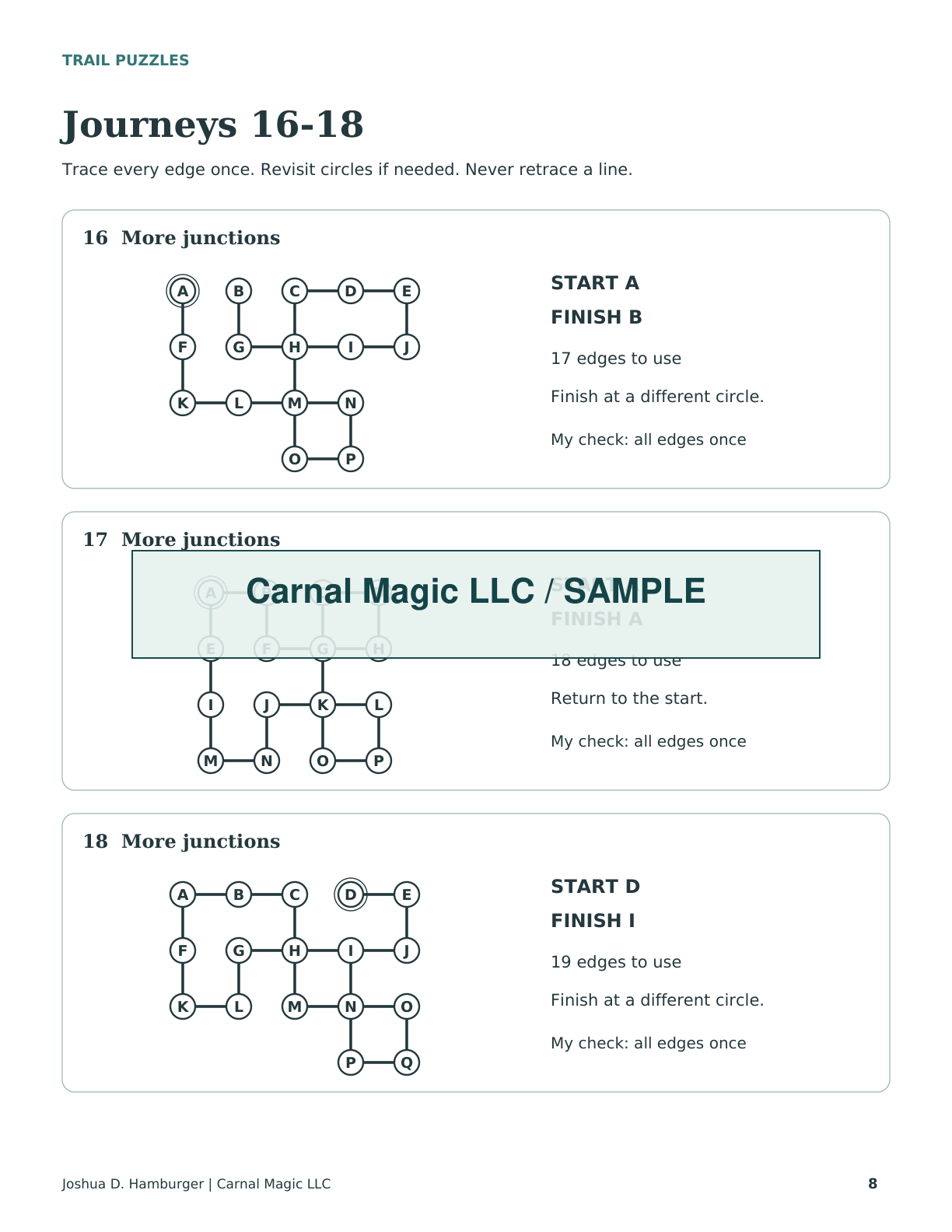 Watermarked actual-content preview of One-Line Trail Puzzle Book