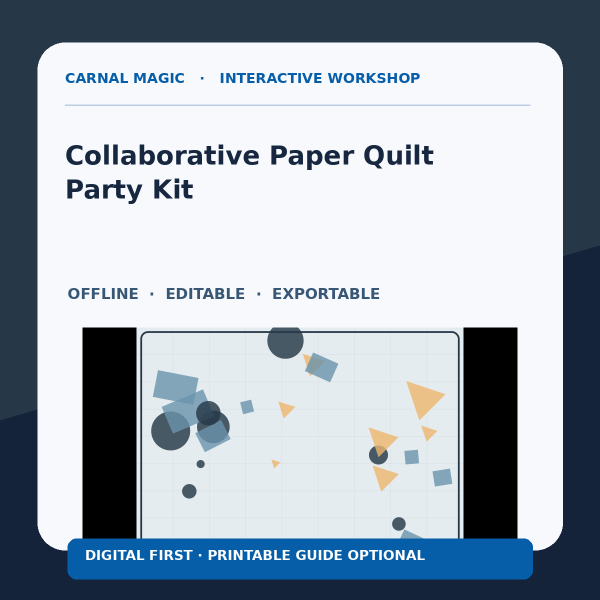 Collaborative Paper Quilt Party Kit original Carnal Magic digital workshop artwork