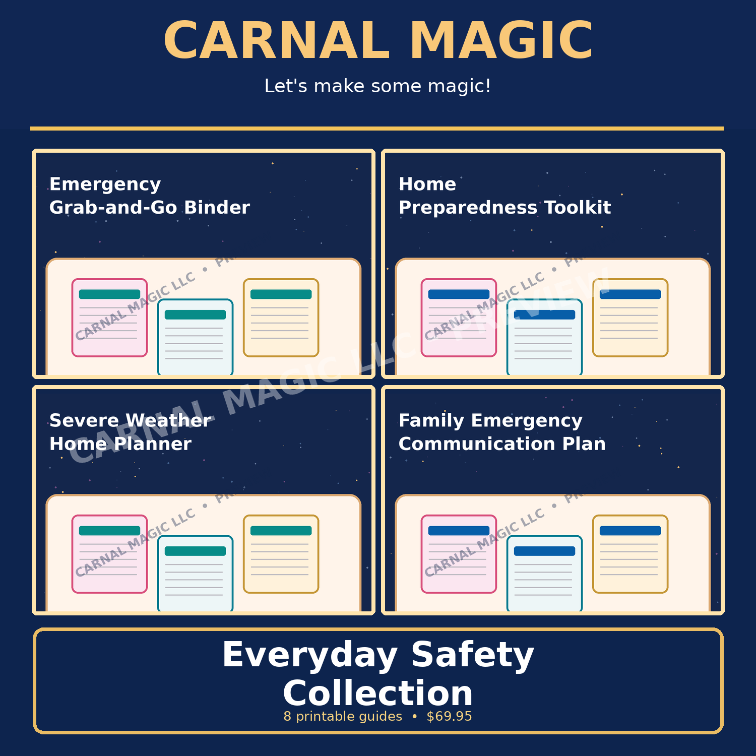 Everyday Safety Collection digital product preview by Carnal Magic LLC