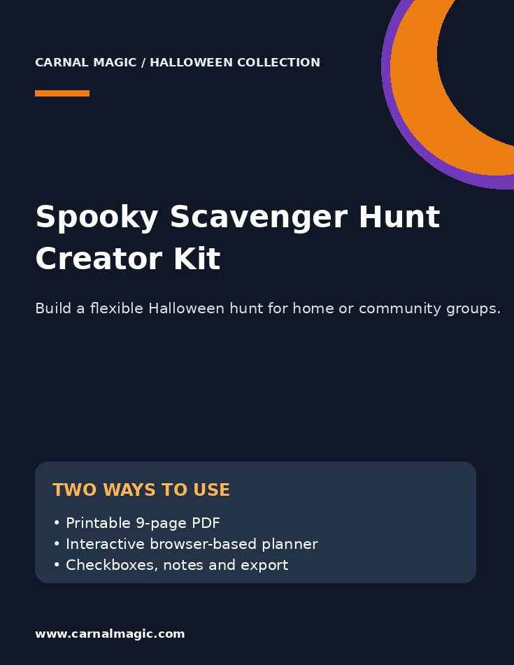 Spooky Scavenger Hunt Creator Kit digital workbook cover
