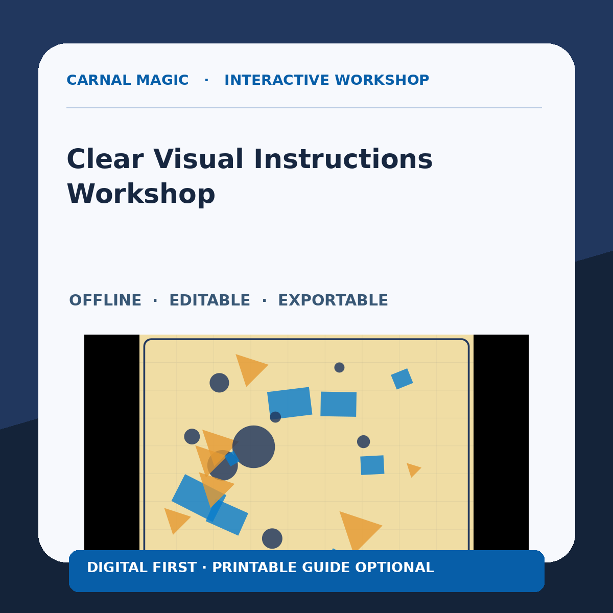 Clear Visual Instructions Workshop Carnal Magic original digital workshop cover