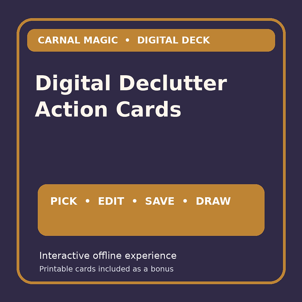 Digital Declutter Action Cards digital-first cue-card deck