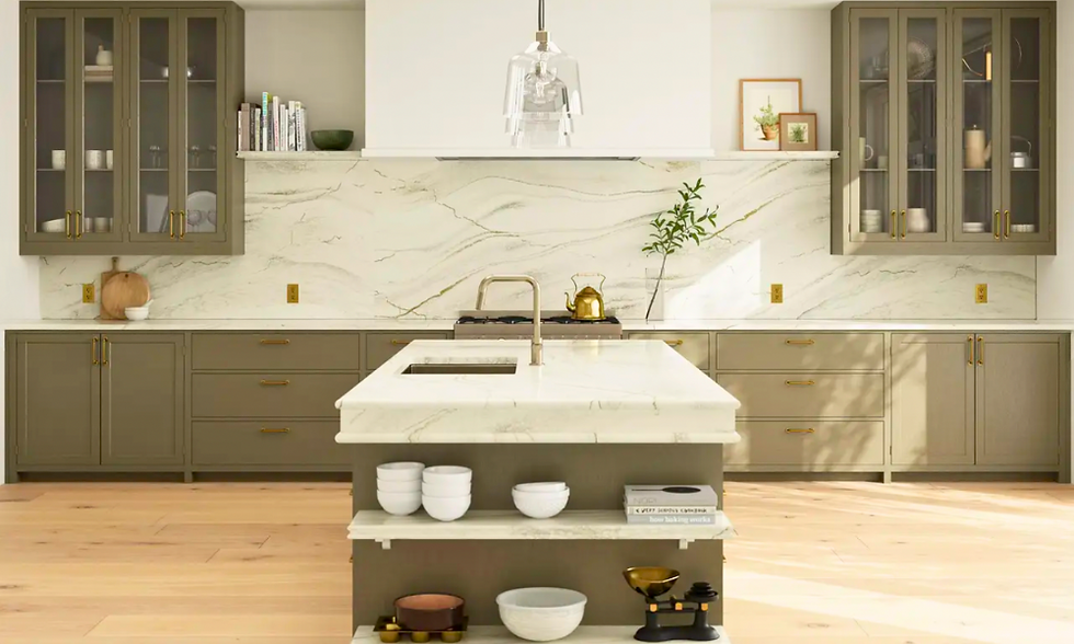 Bold Veined Quartz Countertop