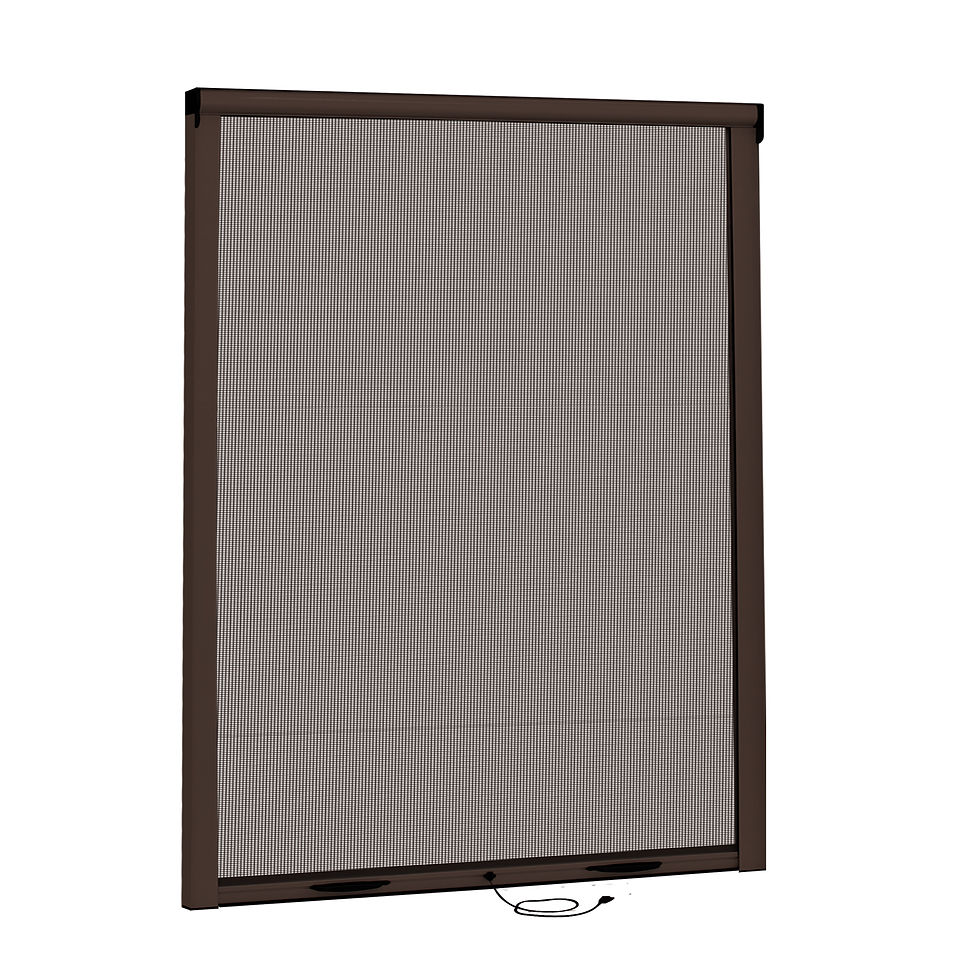 Miniatura: zanzariera per finestra a rullo riducibile | Marrone