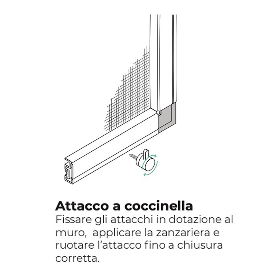 Miniatura: Zanzariera Magnetica Per Finestra Con Telaio In Alluminio Su Misura | Montaggio