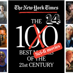 Edited banner of The NYT's list of a 100 best movies of the 21st century.