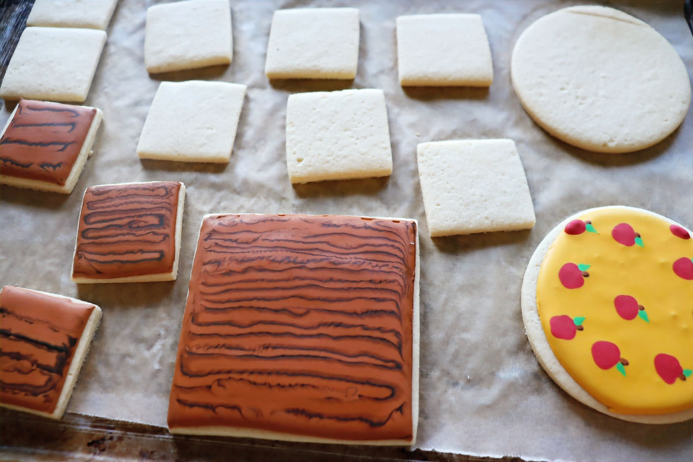 Cute and colorful cookies styled for homeschooling, perfect for first day celebrations or educational treats.