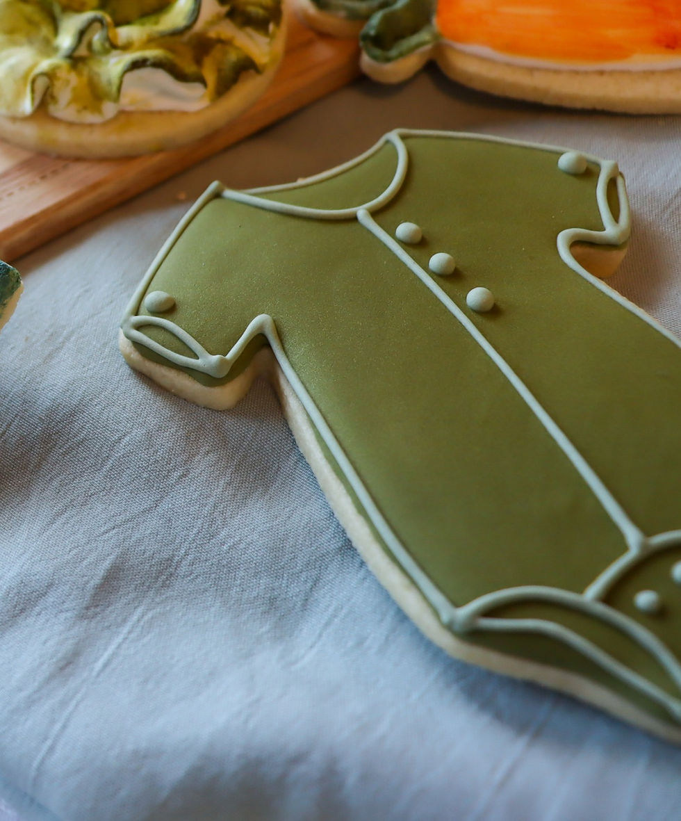 simple onesie baby shower cookies