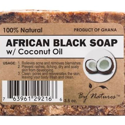By Natures African Black Soap w/ Coconut Oil