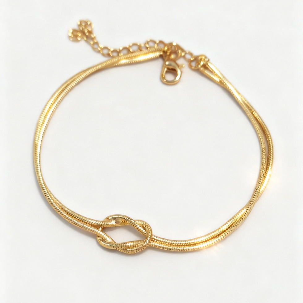 Miniatura: Pulseira nó – banhado em ouro 