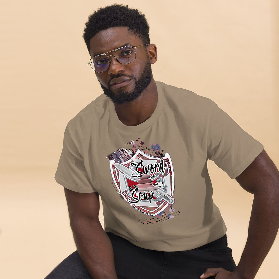 Thumbnail: The Sword & The Soap Tee for Older Peeps