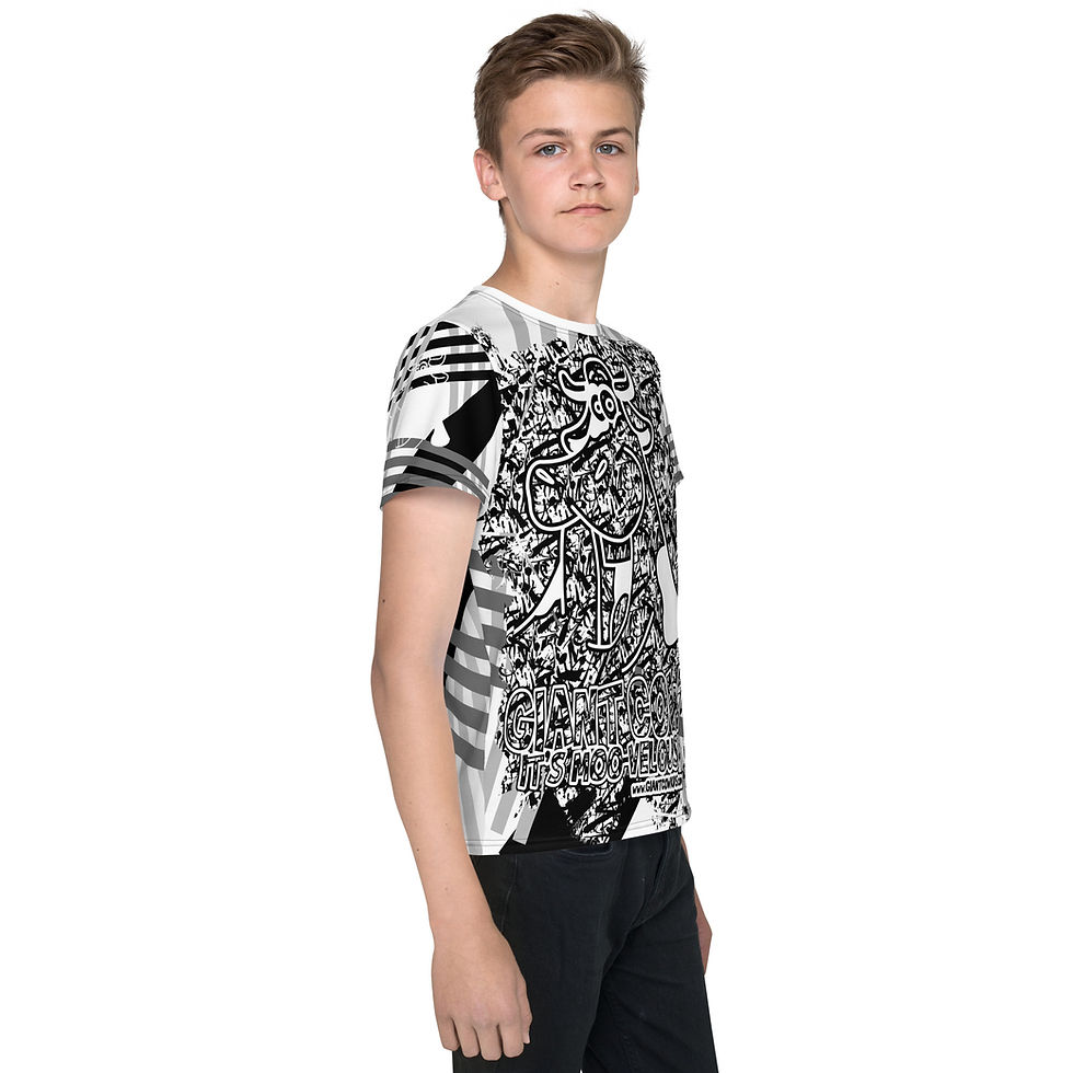 Thumbnail: "Cow-a-metric-ography" Youth Crew Neck T-Shirt
