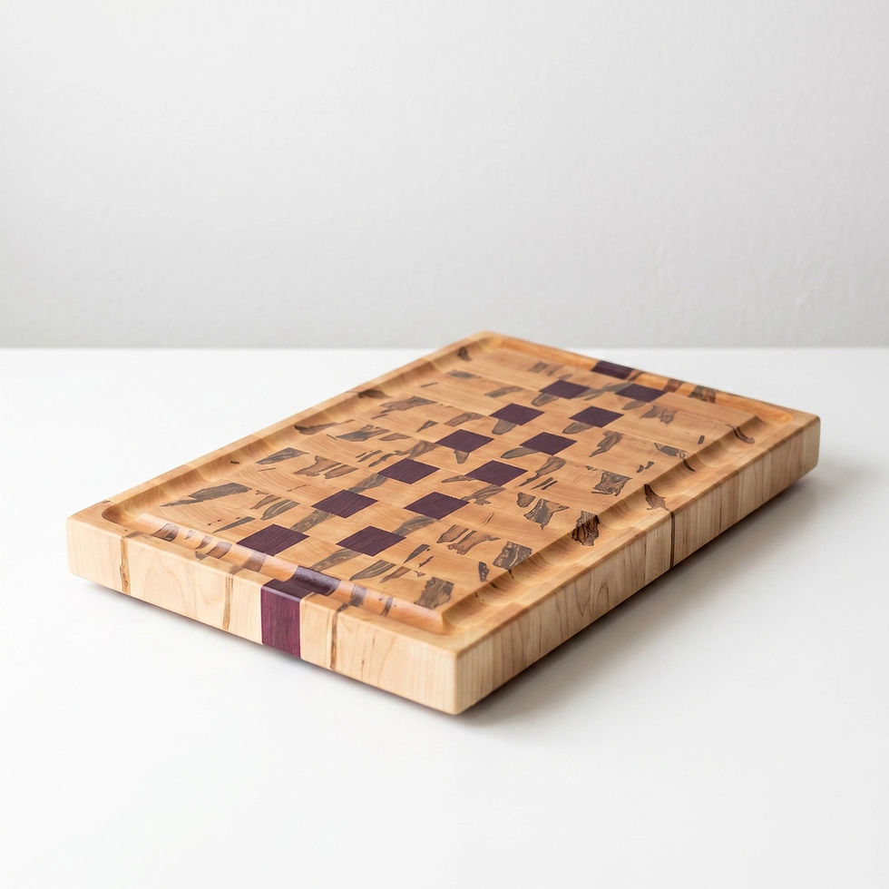 End Grain Cutting Board 10.25 x 16.25 handcrafted by JD Woodworking in Ontario