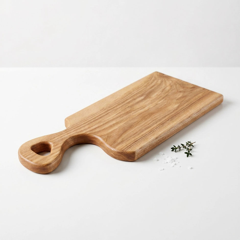 Thumbnail: Ash Charcuterie Board with Handle - 18" x 7" - product photo 3