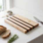 Thumbnail: Maple & Walnut Edge Grain Cutting Board - 14" x 8"