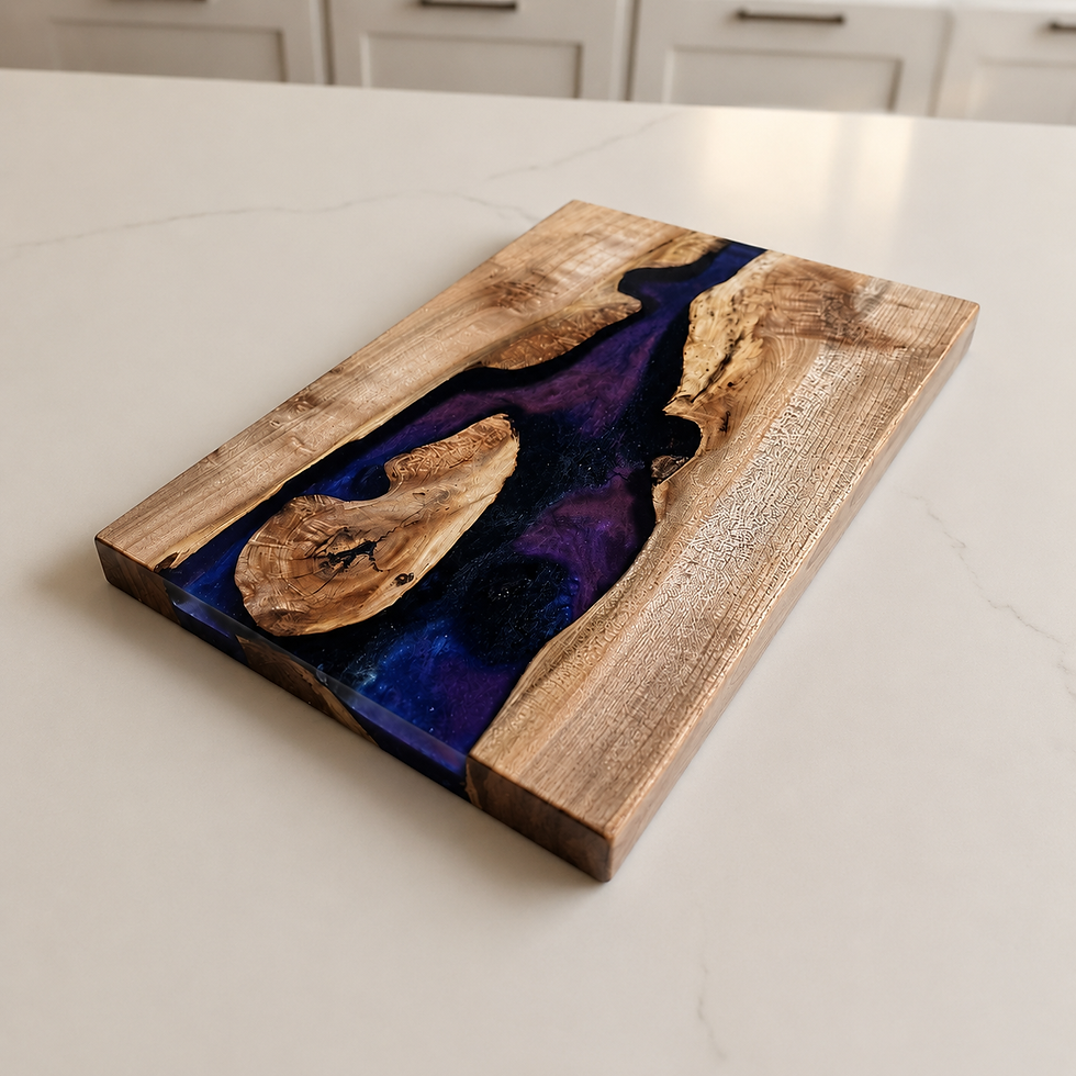 Resin River Charcuterie Board handcrafted by JD Woodworking in Ontario