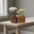 Handcrafted Hardwood Flower Vases