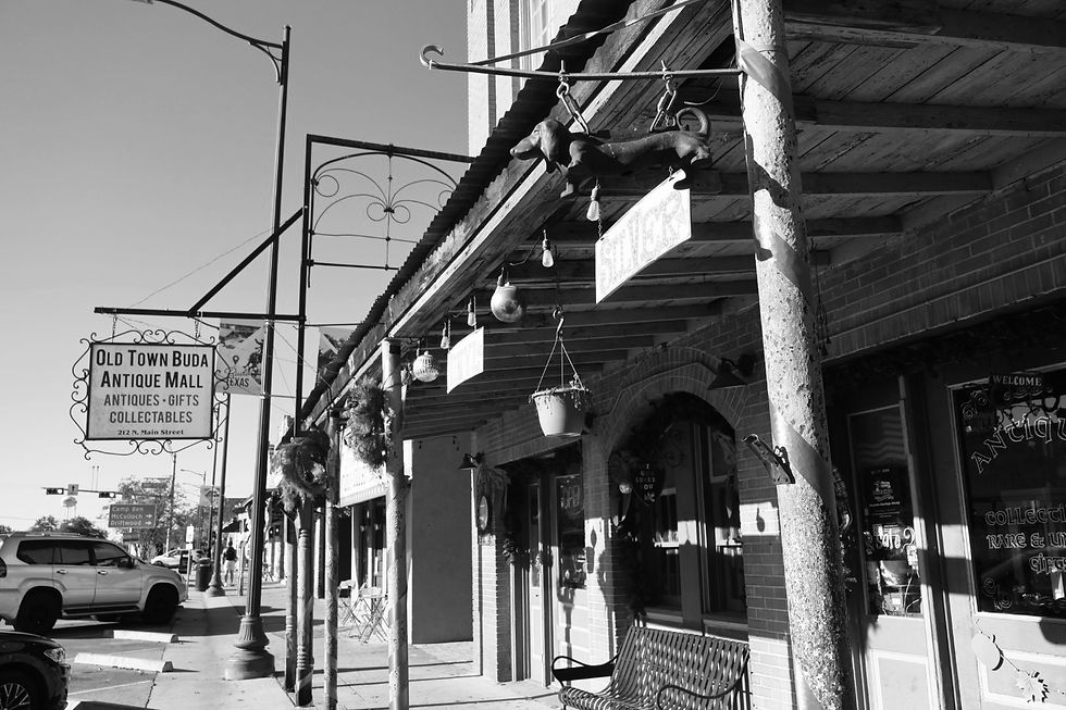One of Buda's many antique shops along Main St. Photo: Lacey McDaniel