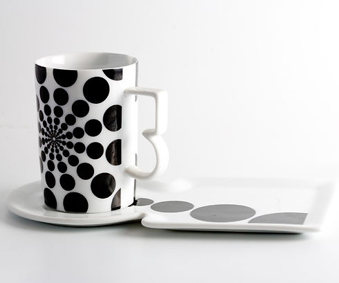 Designer Cup and Long Saucer