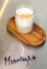 Moonlight menstrual support latte topped with pink pepper and popcorn at Happy Tea