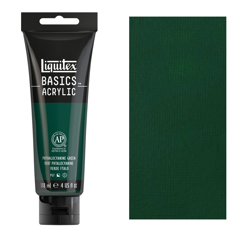 Liquitex Basics Acrylic Colour Phthalocyanine Green 118ml