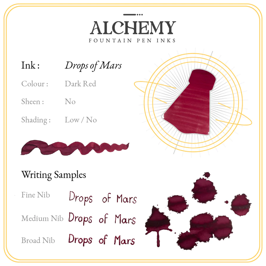 Thumbnail: Alchemy Fountain Pen Inks Drops of Mars 60ml