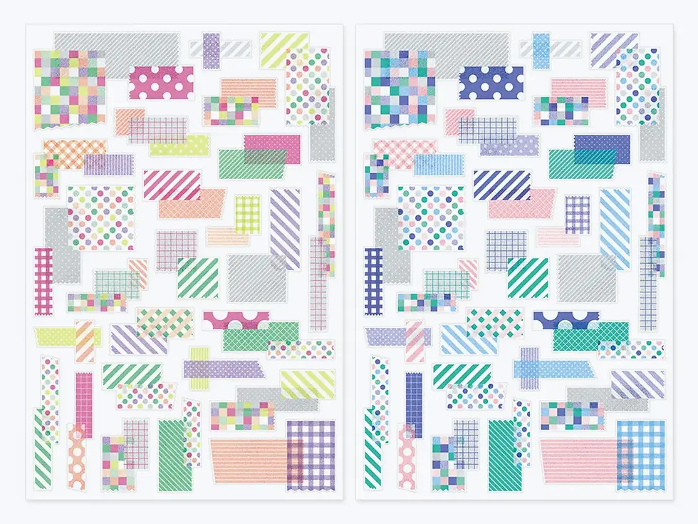 Thumbnail: Midori Yuru Log Sticker 2 Sheets - Collage Tape