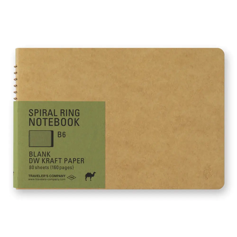 Travelers Company Spiral Ring Notebook DW Kraft B6