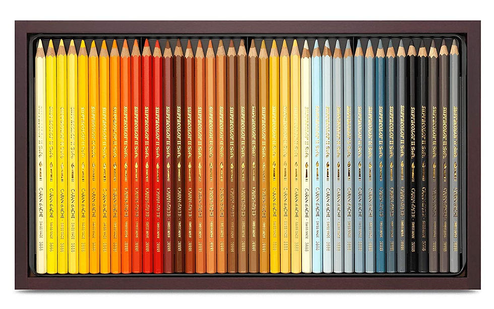Thumbnail: Caran Dache Supracolor Soft Aquarelle Wooden Box Pencil 120