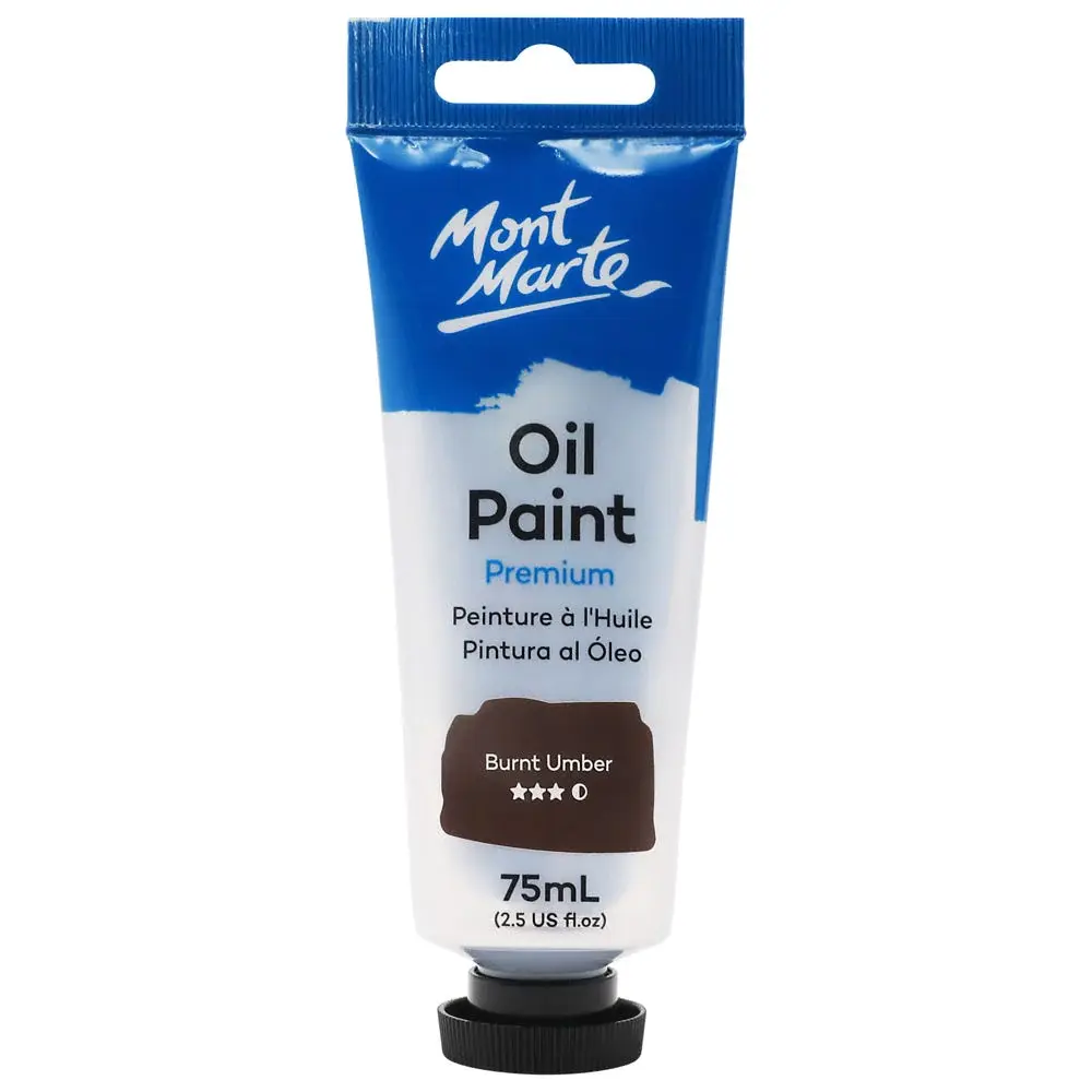 Mont Marte Oil Paint Premium Burnt Umber 75ml