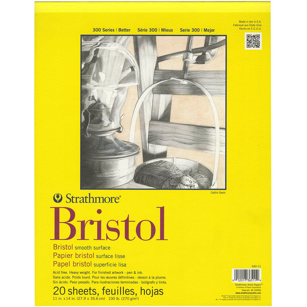 Strathmore 300 Series Bristol Vellum 11 x 14 Inch